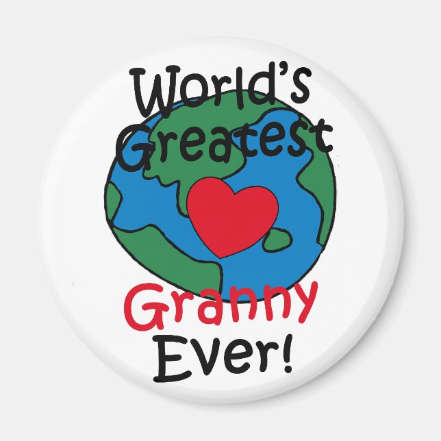 Das Beste Herz der Granny Welt Magnet (Vorne)