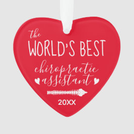 Das beste Herz für Chiropraktiker der Welt Ornament