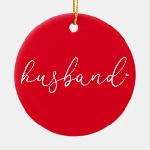 Das beste Husband der Welt - Definition-Script rot Keramik Ornament