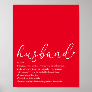 Das beste Husband der Welt - Definition-Script rot Poster