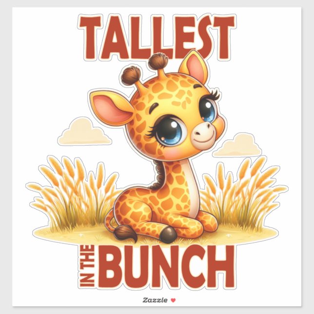 Das Beste im Bunch Pun Niedlicher Baby Giraffe Car Aufkleber (Blatt)