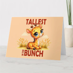 Das Beste im Bunch Pun Niedlicher Baby Giraffe Car Dankeskarte