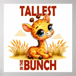 Das Beste im Bunch Pun Niedlicher Baby Giraffe Car Poster