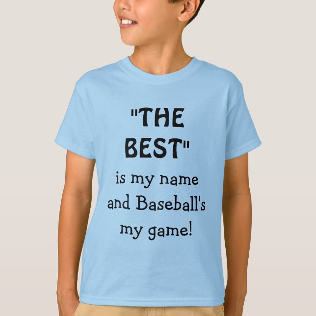Das Beste ist mein Name Zitat Funny Baseball T-Shirt (Vorderseite)