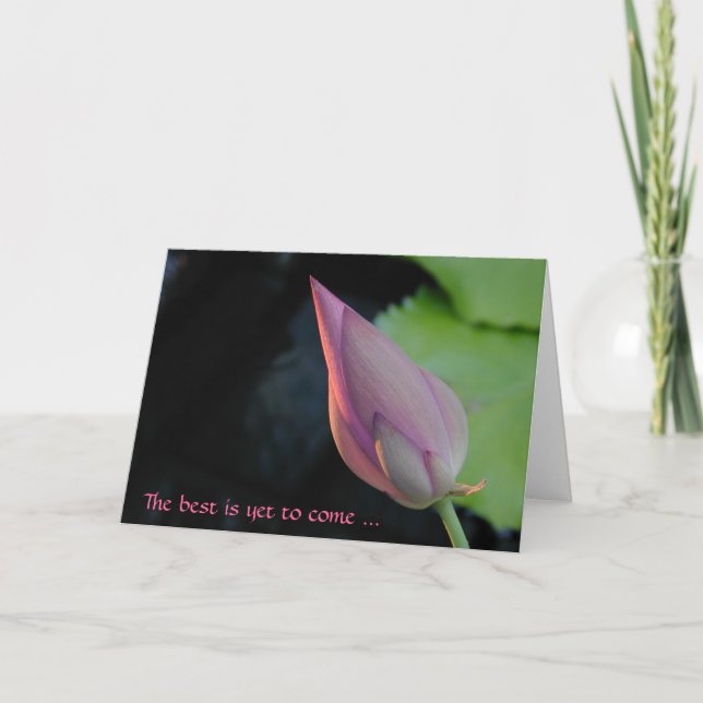 Das Beste ist noch nicht da - Lotus Karte (Vorderseite)