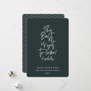 Das Beste ist noch nicht einmal die Weihnachtskart Feiertagskarte