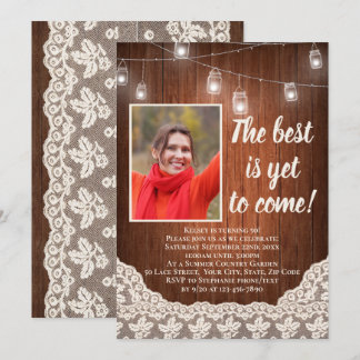 Das Beste ist noch Vintag zu kommen Land Geburtsta Einladung