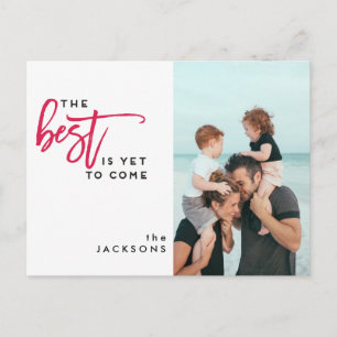 Das Beste ist noch zu kommen Moderne Foto Weihnach Feiertagspostkarte