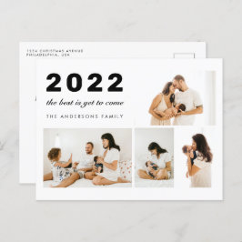 Das Beste ist noch zu kommen Neujahr 4 Foto Urlaub Postkarte