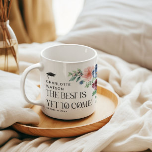 Das Beste kommt noch Florale Abschluss 2 Foto Kaffeetasse