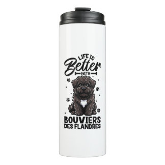 Das beste Leben für Bouvier des Flandres Thermosbecher