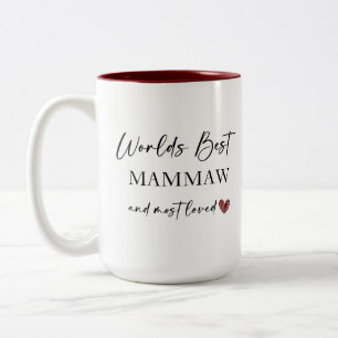 Das beste Mammaw und das geliebteste Foto der Welt Zweifarbige Tasse