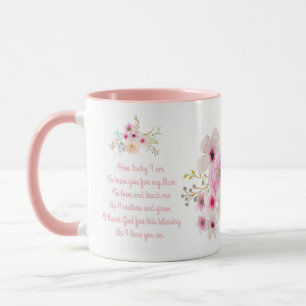 Das beste MUM Mütter Day Gedicht der Welt Rosa Blu Tasse