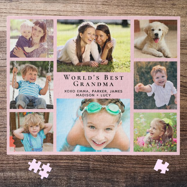 Das beste Oma der Welt 8 - Collage Rosa Puzzle (Von Creator hochgeladen)