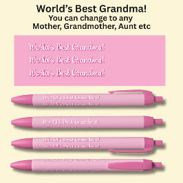 Das beste Oma der Welt! - Kann Text auf rosa änder Kugelschreiber