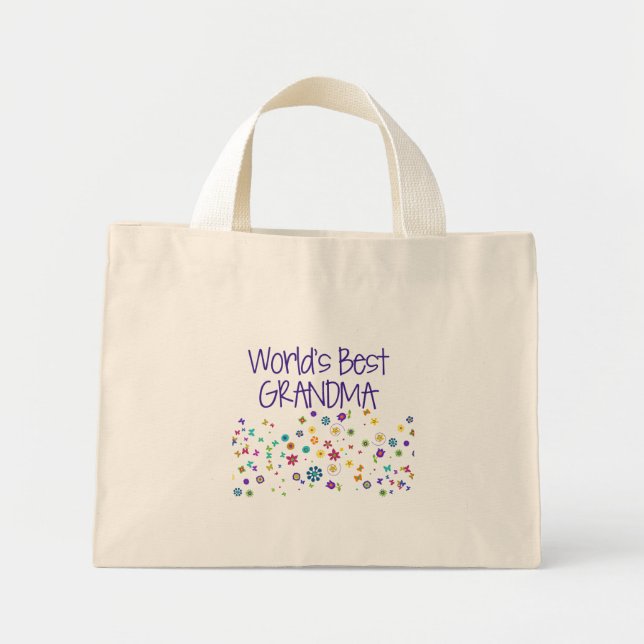 Das beste Oma der Welt Mini Stoffbeutel (Vorne)