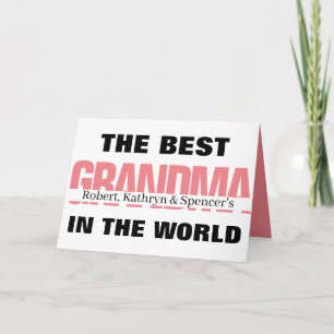 Das beste Oma der Welt Personalisiert Karte