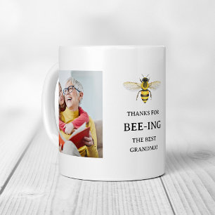 Das beste Oma   Einfache Niedliche Bienen und Foto Kaffeetasse