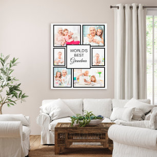 Das beste Oma-Großkind der Welt 6 FotoCollage Leinwanddruck