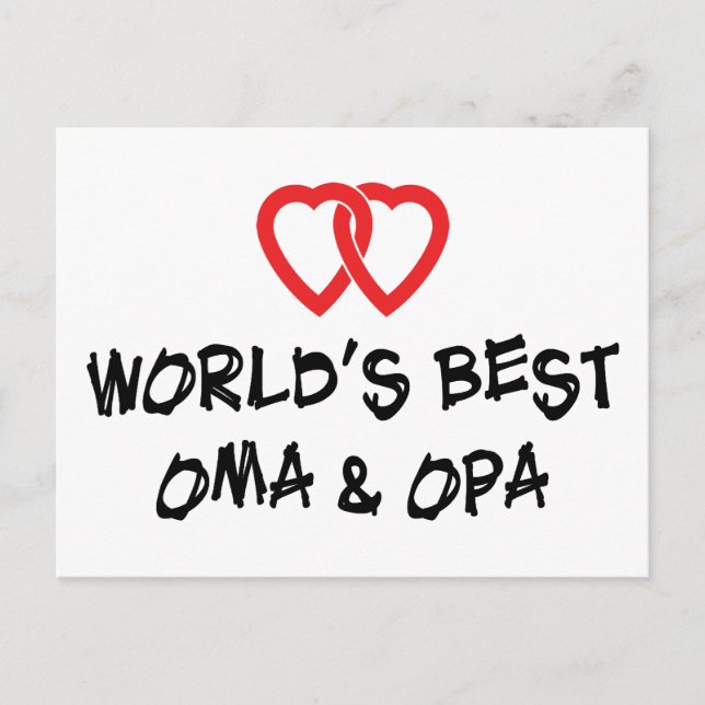 Das beste Oma & Opa Geschenk der Welt Postkarte (Vorderseite)