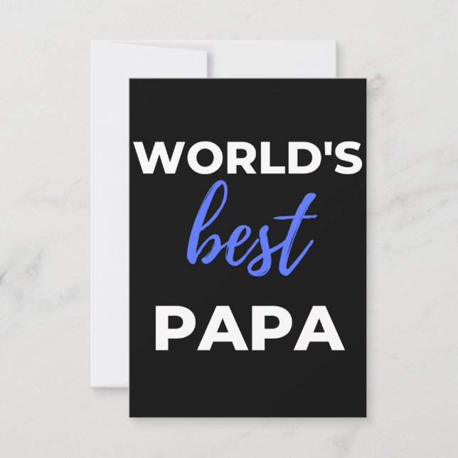 Das beste Papa der Welt Dankeskarte (Vorderseite)