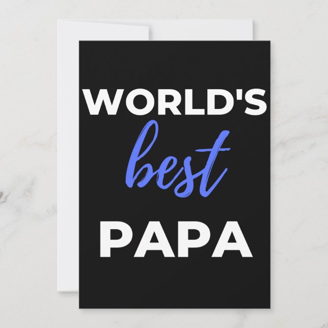Das beste Papa der Welt Dankeskarte (Vorderseite)
