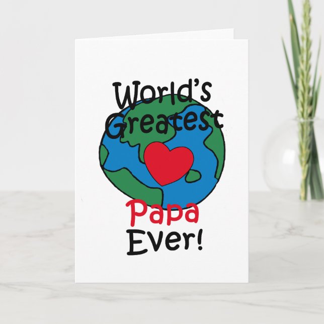 Das Beste Papa-Herz der Welt Karte (Vorderseite)