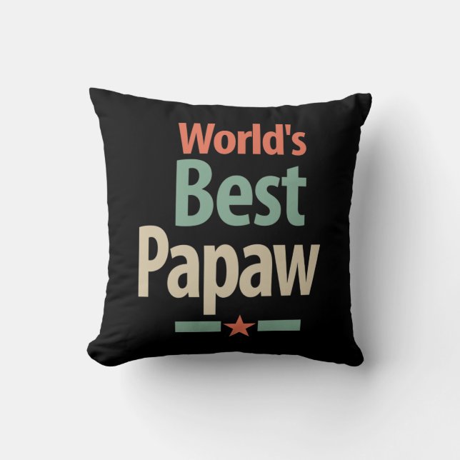 Das beste Papaw der Welt | Father Gift Kissen (Vorderseite)