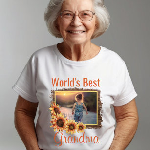 Das beste Personalisierte Foto der Welt für Oma T-Shirt
