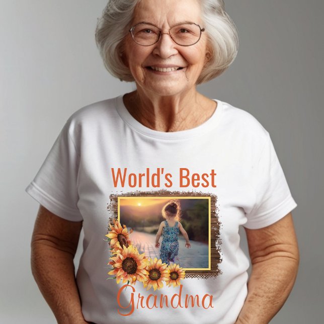 Das beste Personalisierte Foto der Welt für Oma T-Shirt (Von Creator hochgeladen)