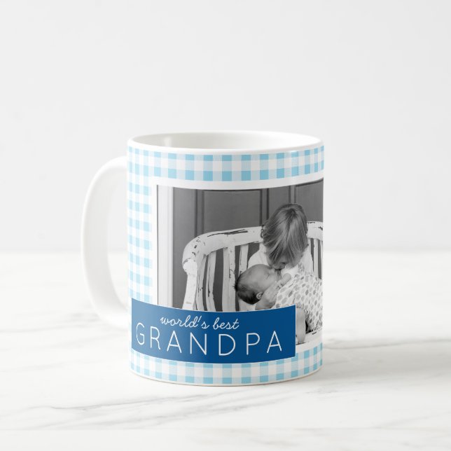Das beste Personalisierte Foto der Welt für Opa Gi Kaffeetasse (Vorderseite Links)