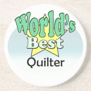 Das beste Quilter der Welt Sandstein Untersetzer