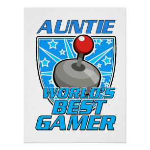 Das beste Retro-Logo von Auntie World Poster