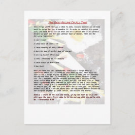 Das beste Rezept für alle Zeiten - Gospeltracker Postkarte