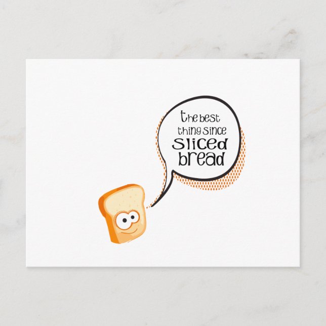 Das Beste seit geschnitten Brot Postkarte (Vorderseite)
