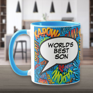 Das beste Son Fun Retro Comic Book Blue Tasse