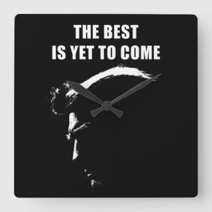 Das Beste steht noch bevor Donald Trump 2024  Quadratische Wanduhr