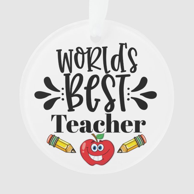 Das beste Teacher-Ornament der Welt Ornament (Vorderseite)