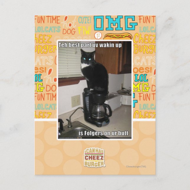 das beste Teil uv aufwachen Postkarte (Vorderseite)