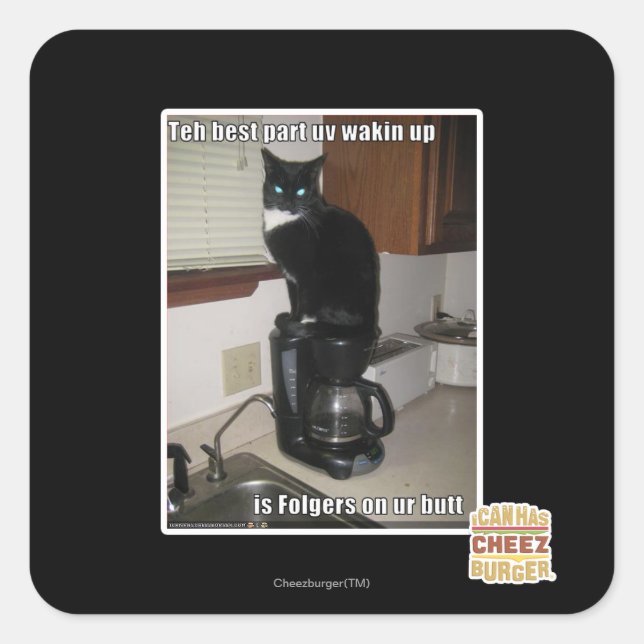 das beste Teil uv aufwachen Quadratischer Aufkleber (Vorderseite)