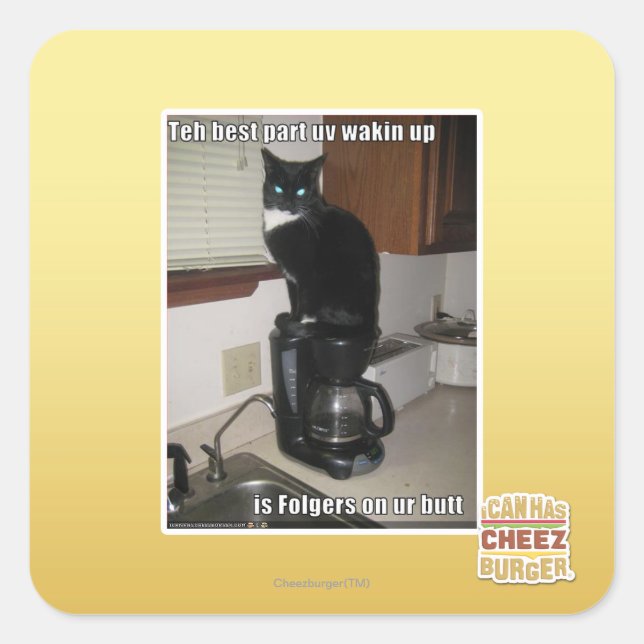 das beste Teil uv aufwachen Quadratischer Aufkleber (Vorderseite)