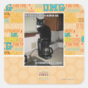 das beste Teil uv aufwachen Quadratischer Aufkleber