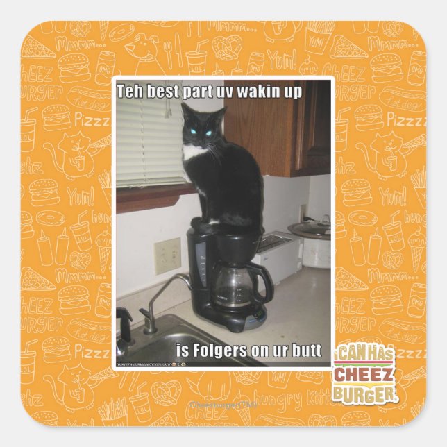 das beste Teil uv aufwachen Quadratischer Aufkleber (Vorderseite)