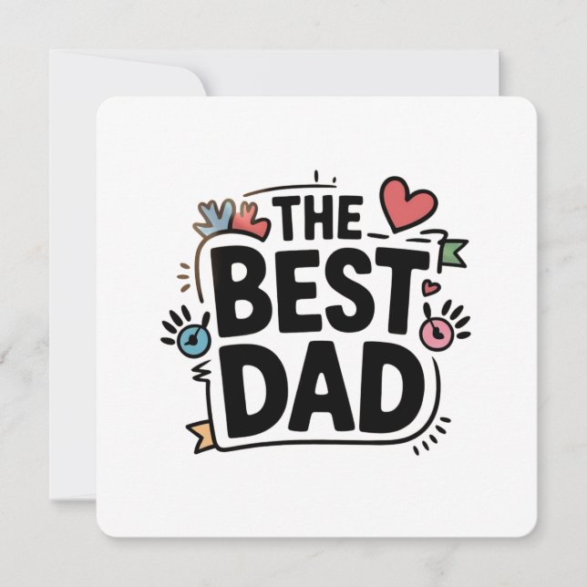 Das beste Textdesign für den Vater (Vorderseite)