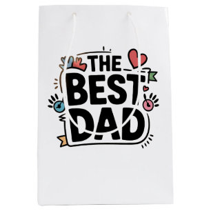 Das beste Textdesign für den Vater Mittlere Geschenktüte