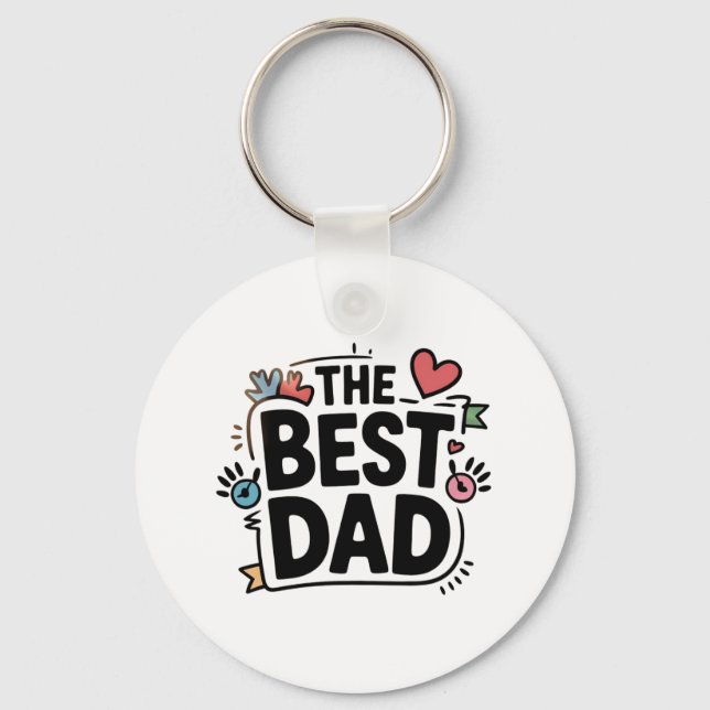 Das beste Textdesign für den Vater Schlüsselanhänger (Vorderseite)