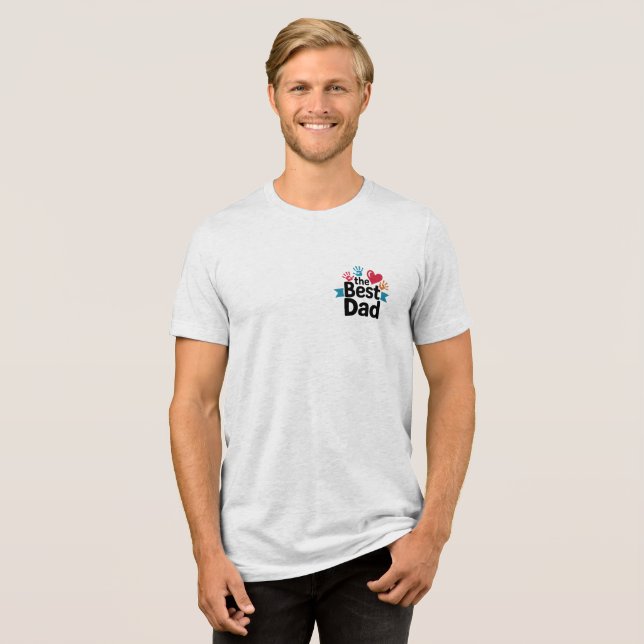 Das beste Textdesign für den Vater Tri-Blend Shirt (Vorderseite voll)