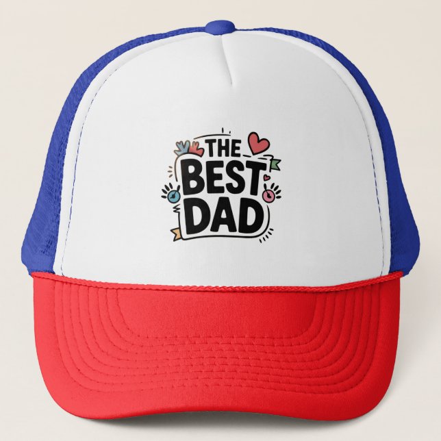 Das beste Textdesign für den Vater Truckerkappe (Vorderseite)