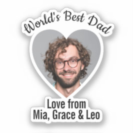 Das beste Vater-Gesicht der Welt Aufkleber