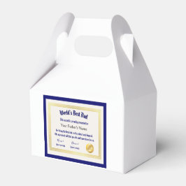 Das beste Vater-Zertifikat der modernen Funny Worl Geschenkschachtel